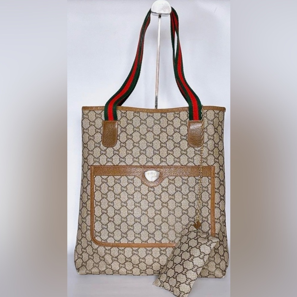 Gucci Authentic Vintage “GG Plus SupremeWeb Sherryline” tote bag
